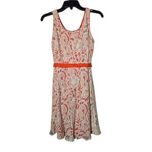 Dressbarn Womens Lace Sleeveless Dress Size 12 P Petite Easter Spring Feminine